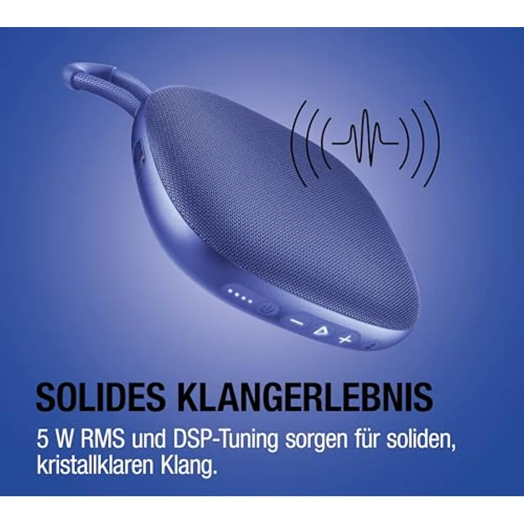 Fresh n Rebel Bold S3, 5 W Bluetooth Lautsprecher mit IPX6-Schutz und bis zu 15 h Laufzeit, Blau – Bild 5