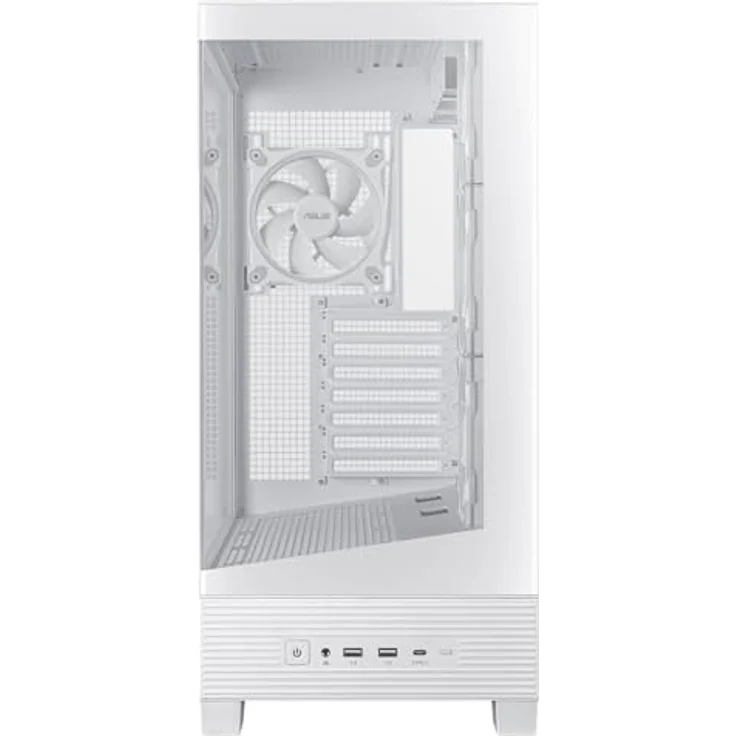 ASUS A31 Plus TG ARGB White ATX PC Gehäuse (vorinstallierte ARGB-Lüfter, kompatibel mit Mainboards mit versteckten Anschlüssen, 360-mm-Radiatoren, 380-mm-Grafikkarten) – Bild 3