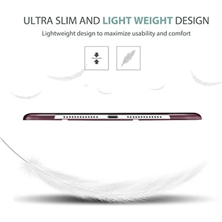 ProCase Hülle für iPad Air 2 (2014 Release), Ultraleichte Stand Schutzhülle mit Translucent Frosted Rückseite, Automatische Schlaf/Aufwach-Funktion - Wein – Bild 4
