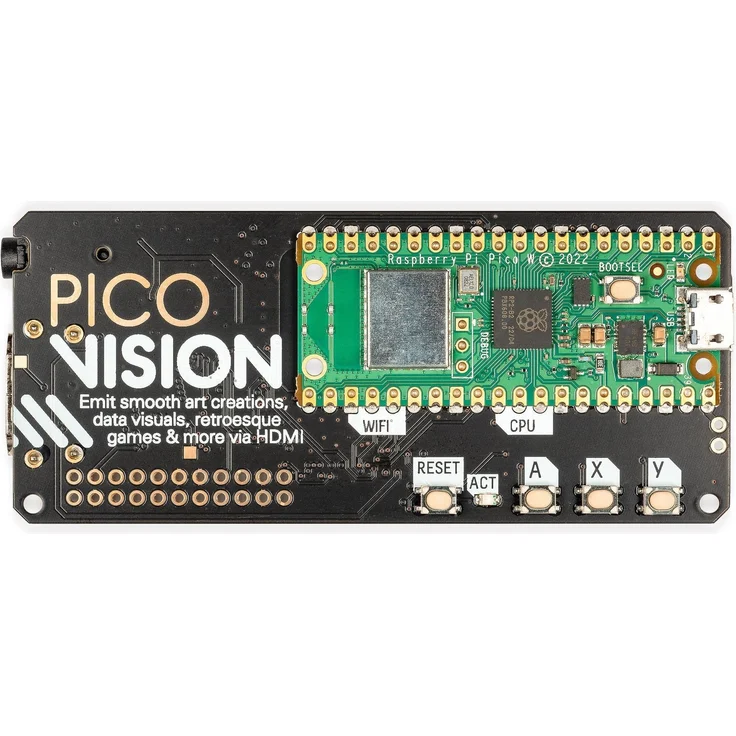 Pimoroni PicoVision, Dual Arm Cortex M0+ Entwicklungsboard mit 264kB SRAM, 2x8MB PSRAM und HDMI-Ausgang