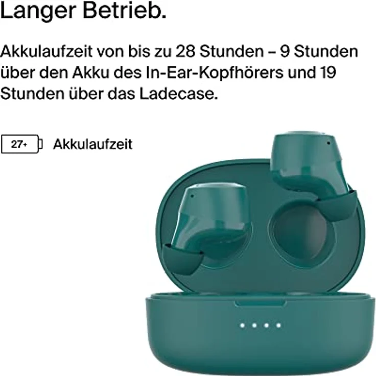 Belkin SoundForm Bolt True Wireless In-Ear-Kopfhörer, kabelloser Kopfhörer mit Mikrofon, Akkulaufzeit bis zu 28 Std., Monomodus, Schweiß- und Spritzwasserschutz der Schutzart IPX4, für iPhone, Galaxy – Bild 2