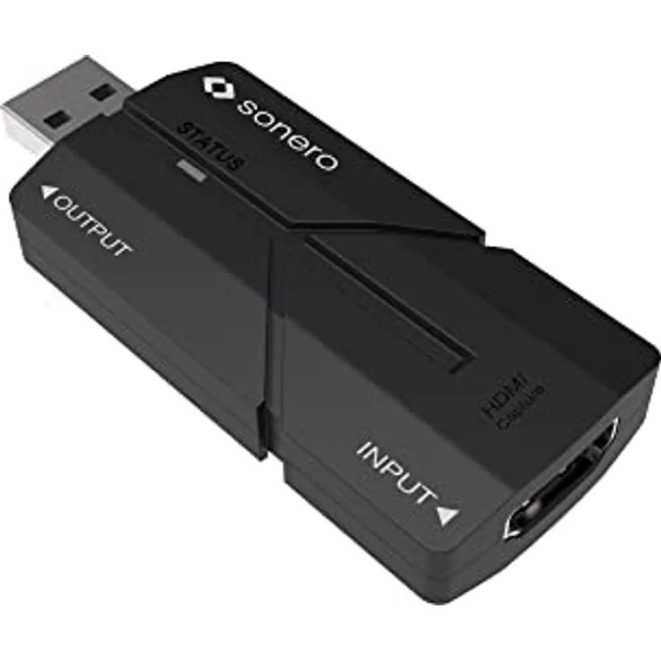 Sonero Video-Aufnahme-Capture-Dongle HDMI zu USB - Eingang bis zu 4K@30Hz | Ausgang bis zu 1080p@60Hz | HDMI 1.4 und HDCP 1.4 konform, X-AVT200