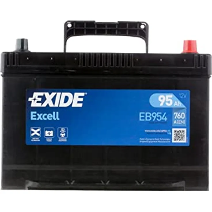 EXIDE Excell Starterbatterie 12V 95Ah 760A/EN Korean B1 D31 für Auto und LKW, Bleiakkumulator mit hoher Kälteprüfstromleistung – Bild 1