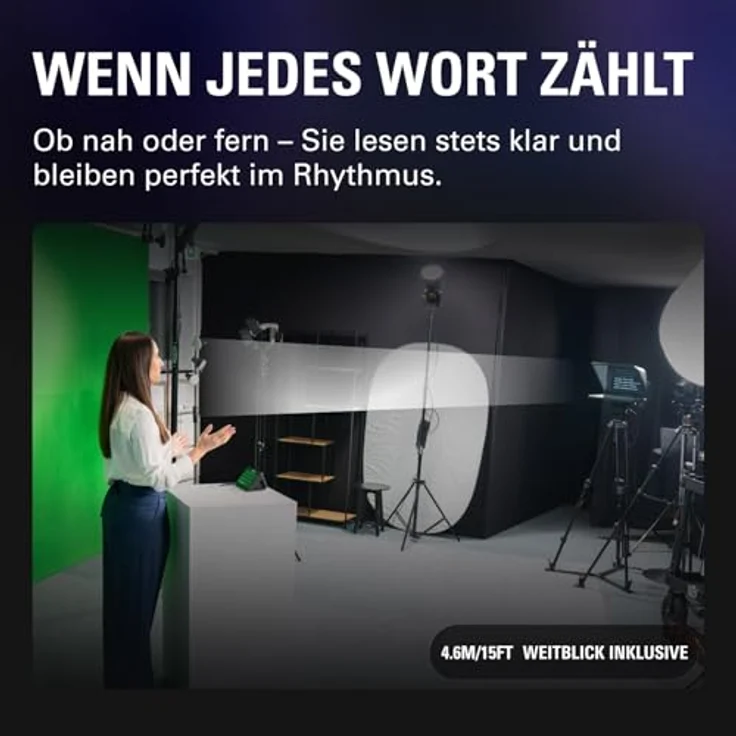 Elgato Prompter XL, vollformatiger Teleprompter mit 15,6"-Full HD Display, abnehmbar und Voice Sync – Bild 4
