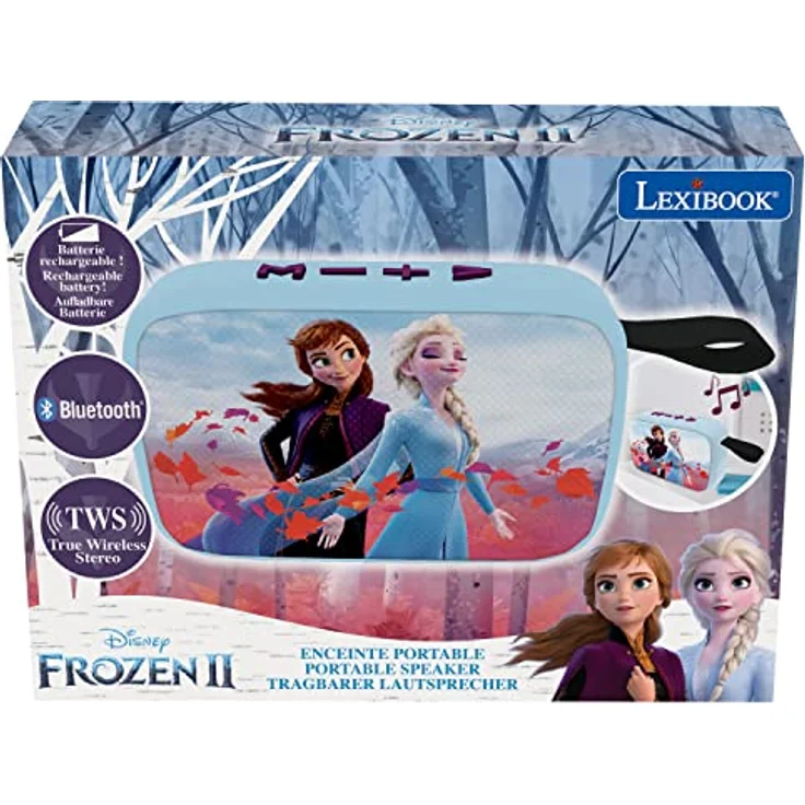 Lexibook BT018FZ Disney Die Eiskönigin Bluetooth-Lautsprecher, blau – Bild 6