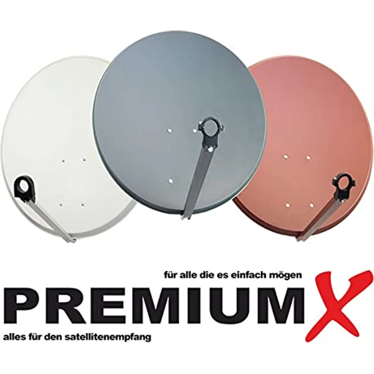 PremiumX Satelliten-Komplettanlage PXA100, 100cm Aluminium Satellitenschüssel in Hellgrau, Quad LNB für bis zu 4 Teilnehmer, 8x F-Stecker, HD und Ultra HD geeignet – Bild 7