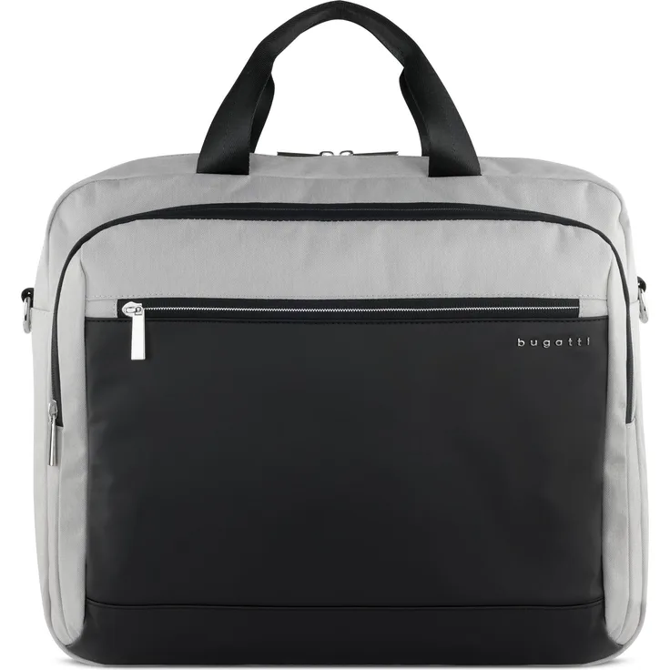 Bugatti Aktentasche SERA (17.30"), Notebooktasche, Grau, mit RFID-Schutz und vielfältigen Fächern