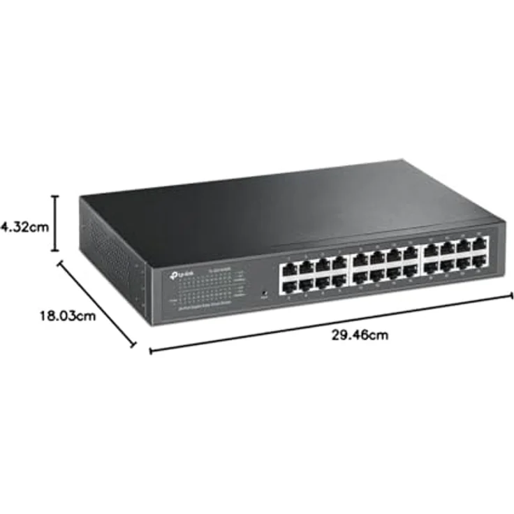 TP-Link TL-SG1024DE 24-Port Gigabit Unmanaged Pro Switch (Plug&Play, Gigabit Ports, Metallgehäuse, VLAN, QoS, Lifetime ) – Bild 8