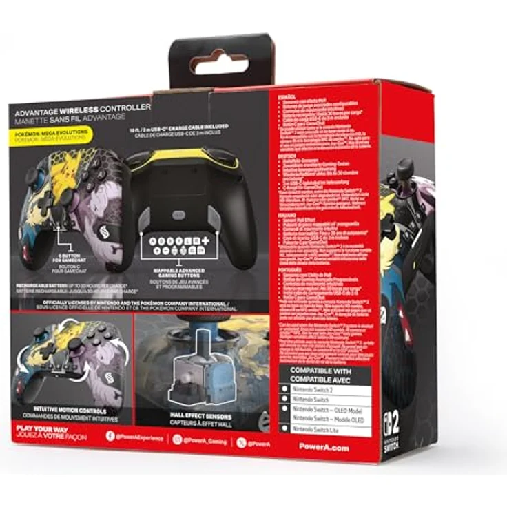 PowerA Advantage Wireless Controller - Pokemon Mega Evolutions, kabelloses Gamepad, Mehrfarbig – Bild 2