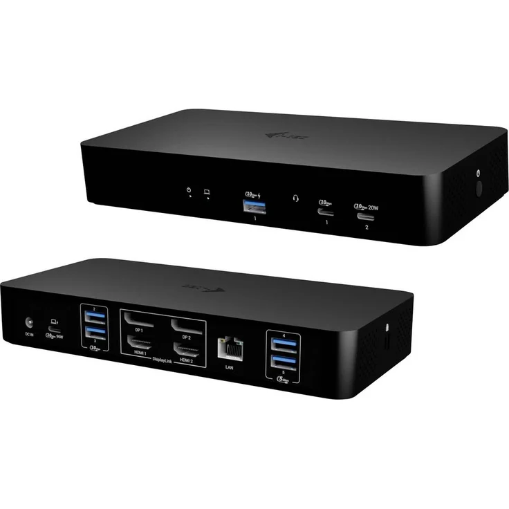 i-tec USB-C® Dockingstation CAINTGDUAL4KDOCPD, Dual-Display mit 2x HDMI & 2x DisplayPort, 100W Power Delivery, inkl. Kensington-Schloss – Bild 1