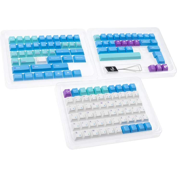 Ducky x MK Frozen Llama Keycap Set, Keycaps, Blau