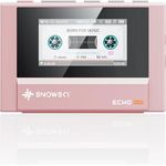 FiiO Echo-Mini-HiFi-Bluetooth-MP3-Player, 15-Stunden-Wiedergabe, unabhängige Lautstärkeregelung, 3,5 mm/4,4 mm Kopfhörerausgänge, rosa