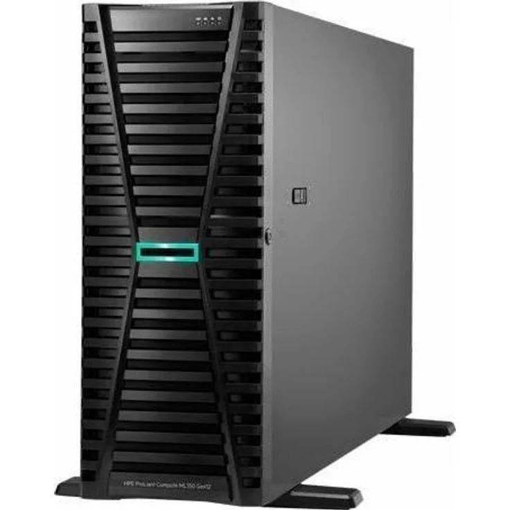 HP HPE ProLiant ML350 Gen12, Tower Server mit Intel Xeon 2.2 GHz, 64 GB DDR5-RAM, 2x960 GB SSD, 2x1000W PS, 1GbE