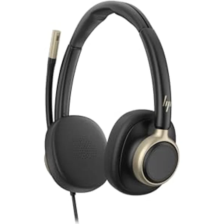 HP Poly Mission 825, On-Ear Headset mit aktiver Rauschunterdrückung, kabelgebunden, USB-A/USB-C, Schwarz, zertifiziert für Microsoft Teams, Zoom und Google Meet – Bild 4