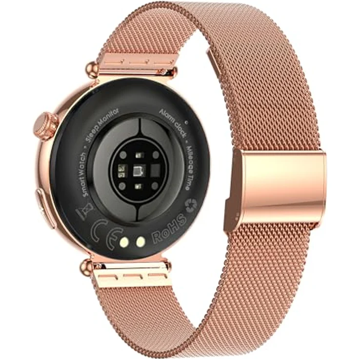 Knauermann PRO 4 MINI (2026) Rund Gold - EKG Gesundheitsuhr mit Blutdruck-, Puls- und Blutsauerstoffmessung, Schlafanalyse, IP67, 1,56" AMOLED-Display – Bild 3