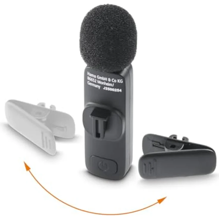 Hama Smart Wireless Lavalier-Mikrofon, kabelloses Ansteckmikrofon für Handy – Bild 5
