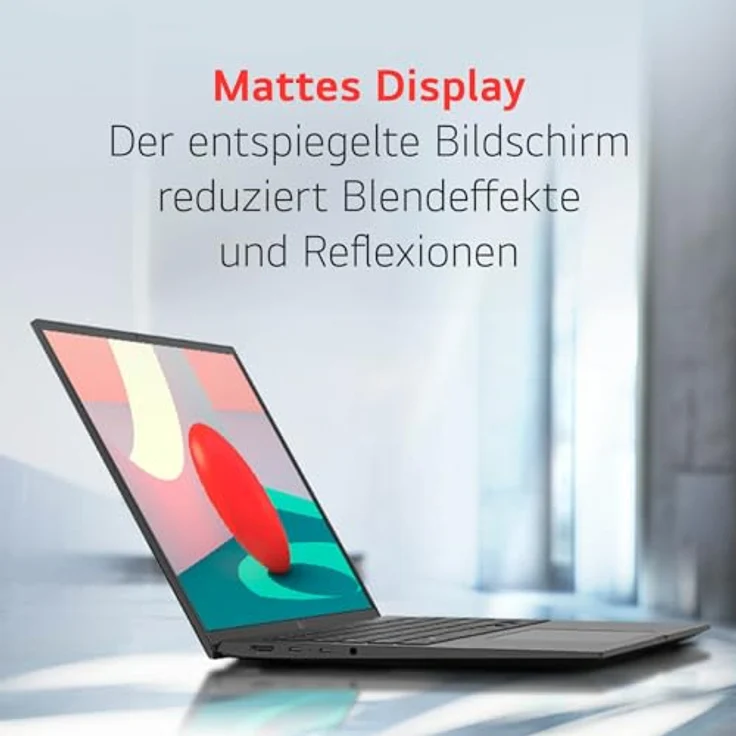 LG gram 16 Zoll Notebook - Ultraleichtes Intel Core Ultra5 Laptop (8GB RAM, 512GB Dual SSD, 21.5h Akkulaufzeit, IPS Panel Anti-Glare Display, Win 11 Pro) - Schwarz – Bild 3