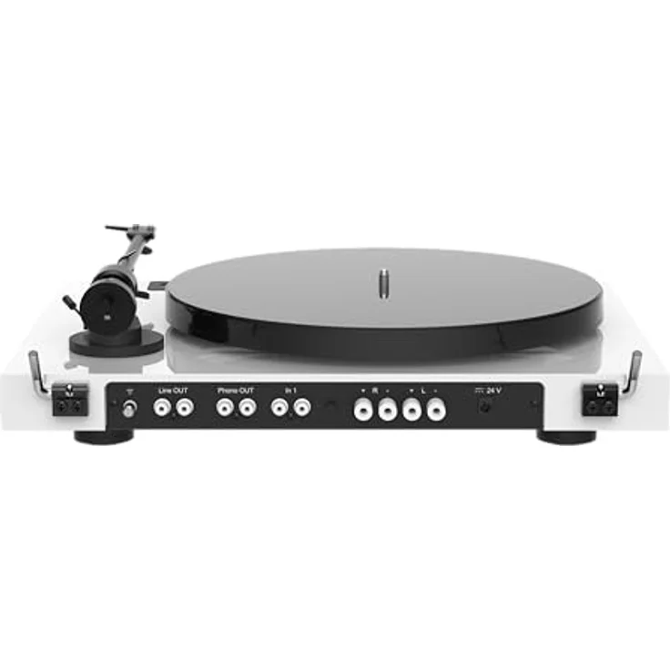 Pro-Ject Juke Box E1, Audiophiles “All-in-one Plug & Play“ Plattenspielersystem mit BT, Line-Eingang und Endverstärker (Weiß) – Bild 3