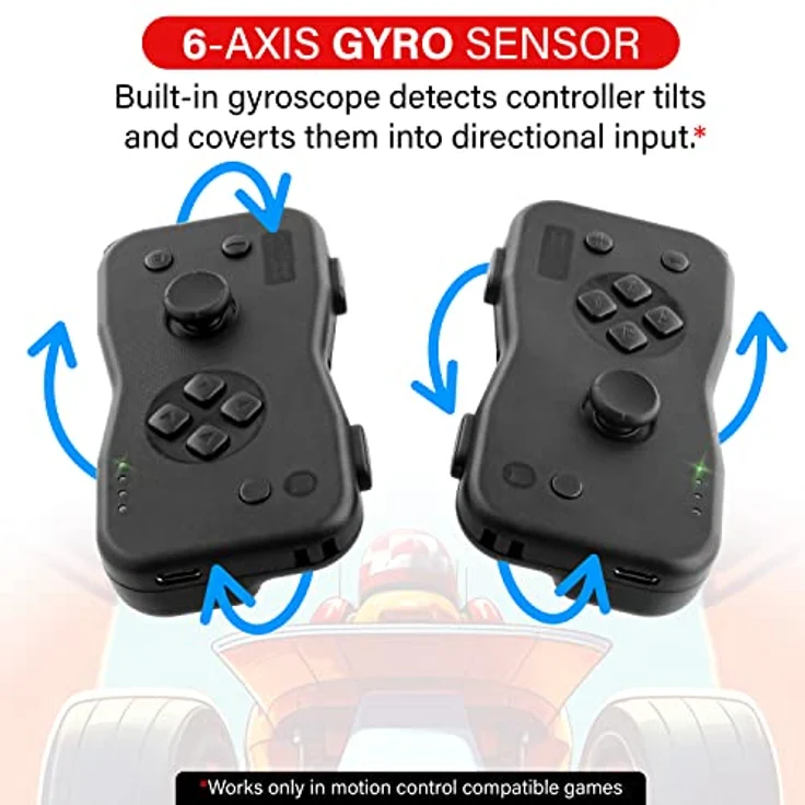 Nyko Dualies (Switch), Gaming Controller, Schwarz, mit präziser Bewegungssteuerung, Rumble-Feedback und programmierbarer Turbo-Taste – Bild 3