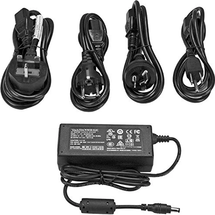 StarTech Power Adapter (60 W), Notebook Netzteil mit 12 V und 5 A, verschiedene Netzsteckeradapter, kompakte Bauweise – Bild 1