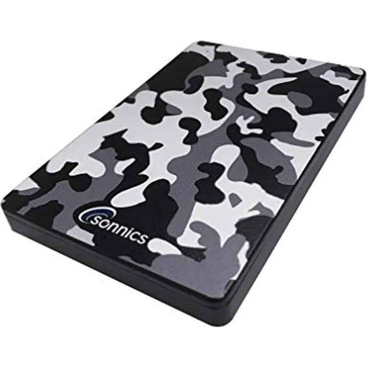 Sonnics 500GB Grau Camo Externe tragbare Festplatte USB 3.0 super schnelle Übertragungsgeschwindigkeit für den Einsatz mit Windows PC, Mac, Xbox ONE, PS4 und PS5 – Bild 2