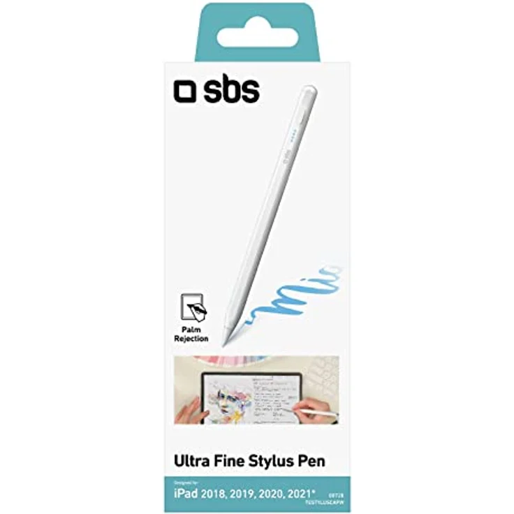 SBS Stylus-Stift für iPad, 12 Stunden Batterielaufzeit, Handballenabweisung, magnetisch, Weiss – Bild 4