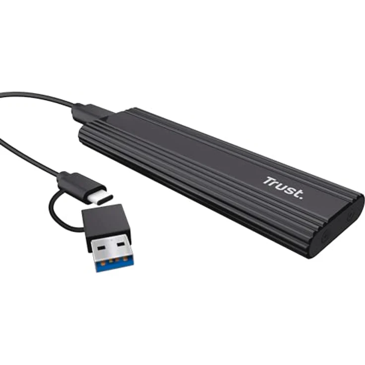 Trust USB-C-Gehäuse für M.2 SSD, ideal zur Festplattenaufbewahrung – Bild 1
