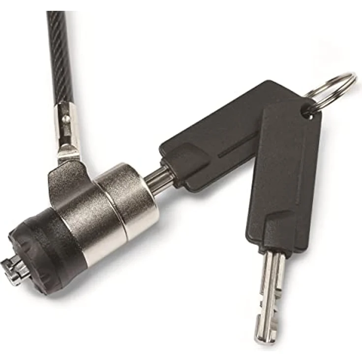Dicota Security T-Lock Pro, Laptop Schloss mit 2m Stahlkabel und Schlüssel, geeignet für 3 x 7mm Schlösser – Bild 2