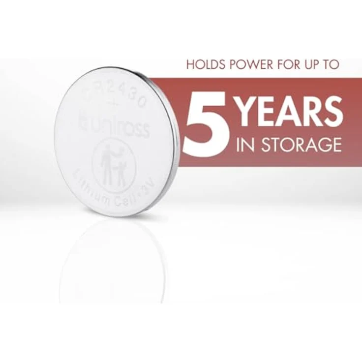 UNiROSS Lithium Button CR2430 3V - SP5, Premium Knopfzelle für langlebige Energieversorgung – Bild 3