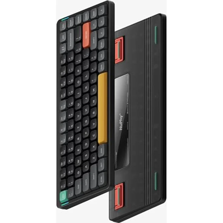 nuphy Air75 V2 Kabellose mechanische Tastatur, 84 Tasten RGB Hot-Swap, unterstützt Bluetooth 5.1, 2.4G, kabelgebundene Verbindung - Schwarz Gateron Moss Switch – Bild 2