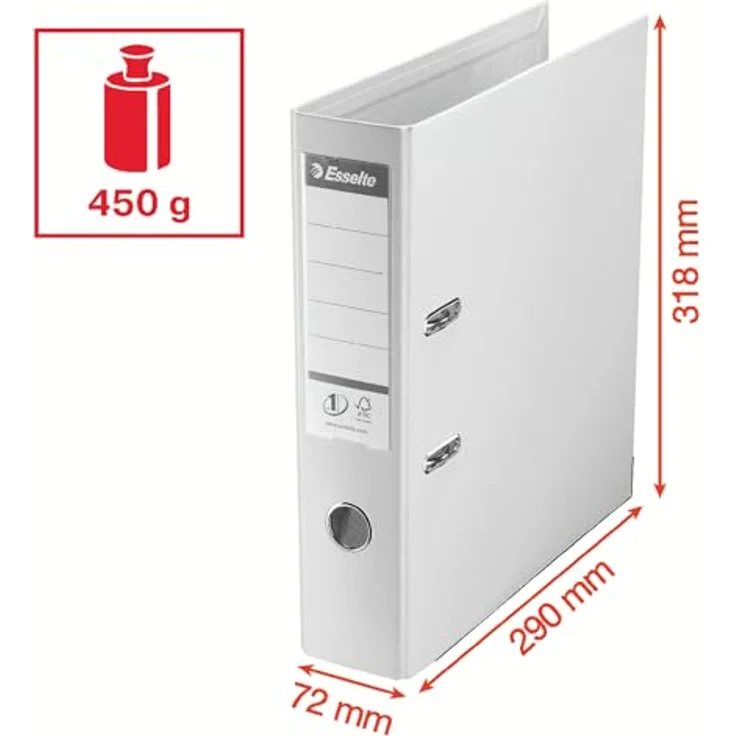 ESSELTE Aktenordner No. 1, Büroordner mit schmutz- und feuchtigkeitsabweisendem Einband, blau – Bild 4