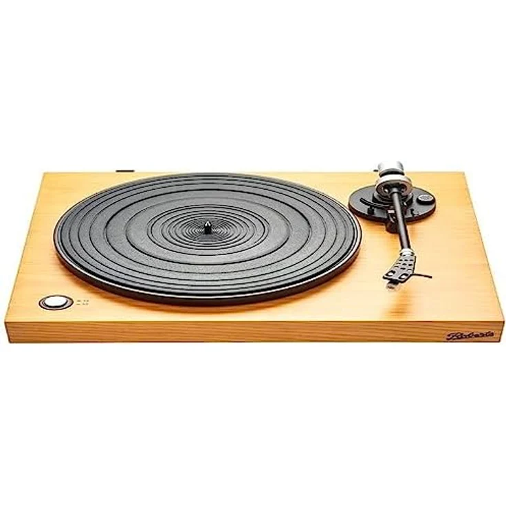 ROBERTS Radio Stylus - Einfache Einrichtung, klassischer Hi-Fidelity-Plattenspieler aus Vinyl mit umschaltbarem Vorverstärker, helle Eiche