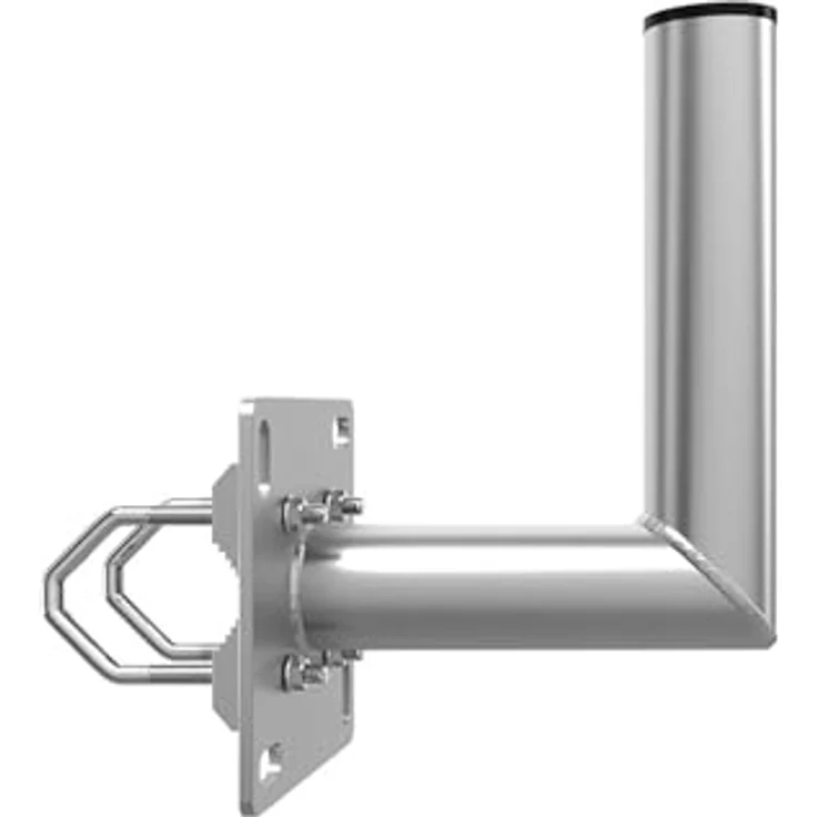 Premium X 18cm Balkon-Ausleger Aluminium Geländer-Halterung für Satelliten-Schüssel, witterungsbeständig, inkl. Kabeldurchführung und Montagezubehör – Bild 1