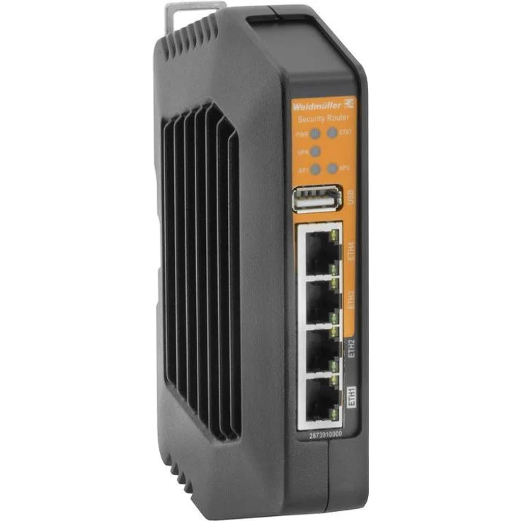Weidmüller Netzwerk-Router, IP-Routing mit integrierter Firewall und VPN-Technologie für sicheren Fernzugriff, grau
