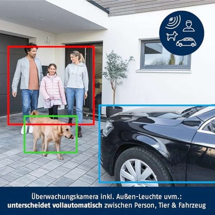 ABUS PPIC46520W, Kabellose WLAN IP Überwachungskamera mit LED-Außenleuchte und Gegensprechanlage, integrierte microSD-Karte, intelligente Bewegungserkennung, weiß – Bild 2
