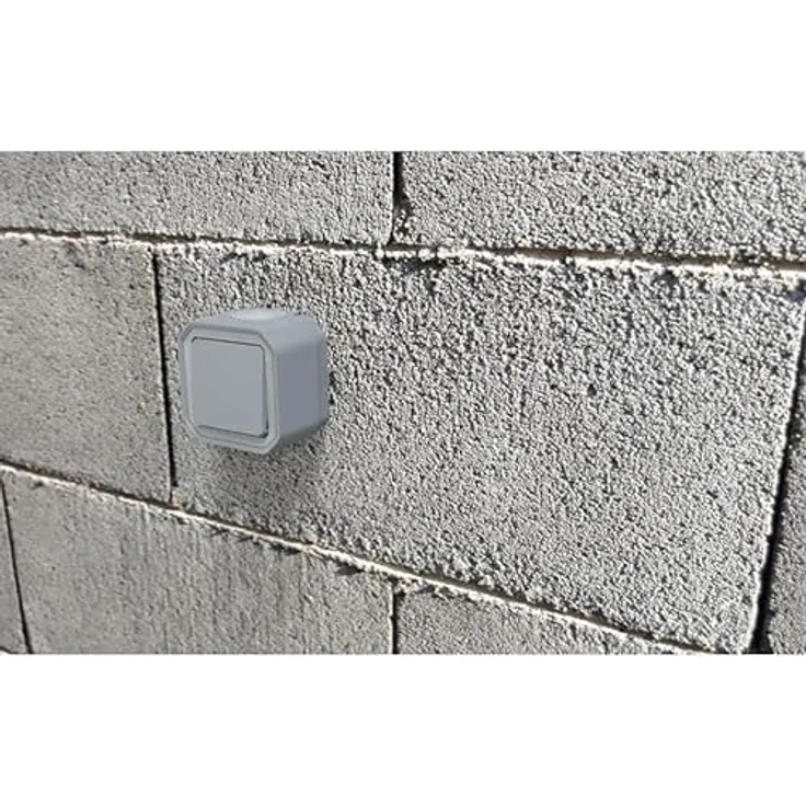 Plexo Legrand 10AX wasserdichter Wechselschalter, Grau – Bild 2