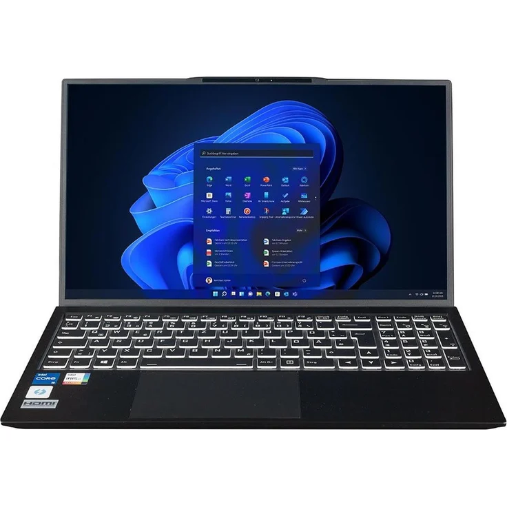 Bluechip TRAVELline B15W57, 15.6" Notebook mit Intel Core i5-1335U, 16 GB RAM, 500 GB SSD, Schwarz
