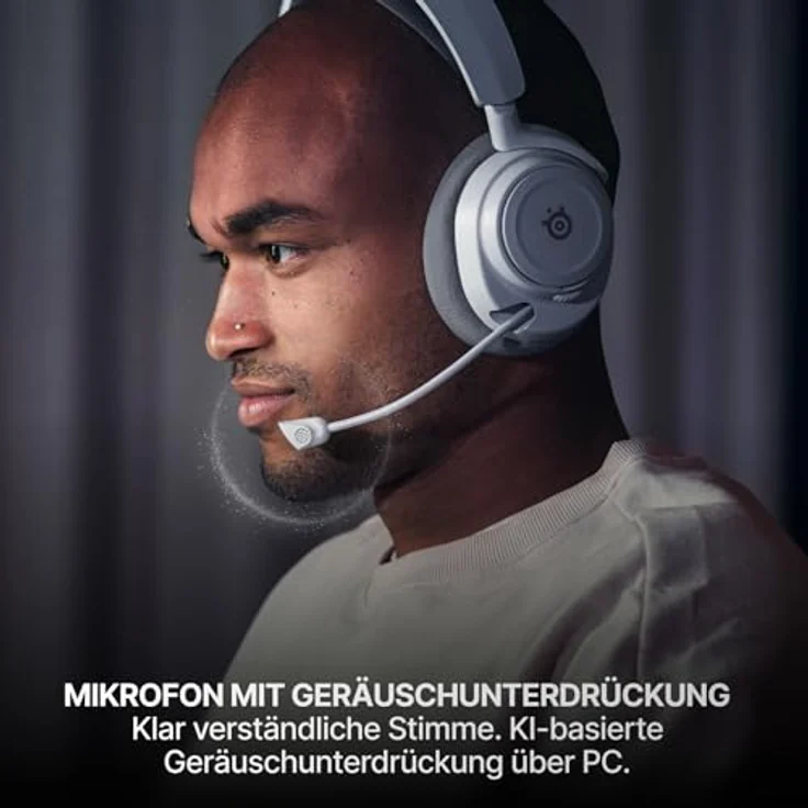 SteelSeries Arctis Nova 7X Gen 2, Kabelloses Gaming Headset mit Rauschunterdrückung und 40 mm Treiber, Weiss – Bild 7