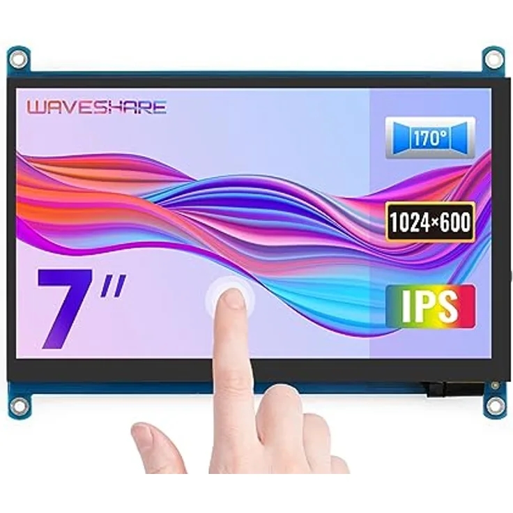 Waveshare 7inch HDMI LCD (H) 1024x600 Hardware Resolution IPS Capacitive Touch Screen Supports Various Systems Multi mini-PCs Raspberry Pi BB Black Banana Pi