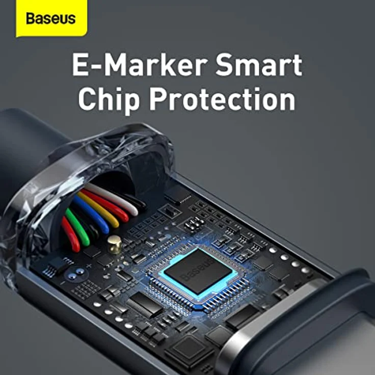 Baseus Crystal Shine Series, USB Typ C - USB Typ C Kabel, 100W schnellladend, 2m, schwarz – Bild 3