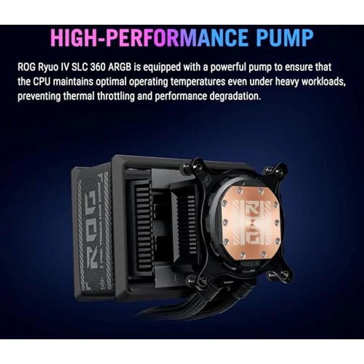 ASUS ROG Ryuo IV SLC 360 ARGB All-in-One-CPU-Wasserkühlung mit 6,67 Zoll AMOLED-Display, 3D-Videounterstützung, 3x ARGB Lüfter, geeignet für Intel LGA 1851, 1700 und AMD AM5, AM4 – Bild 3