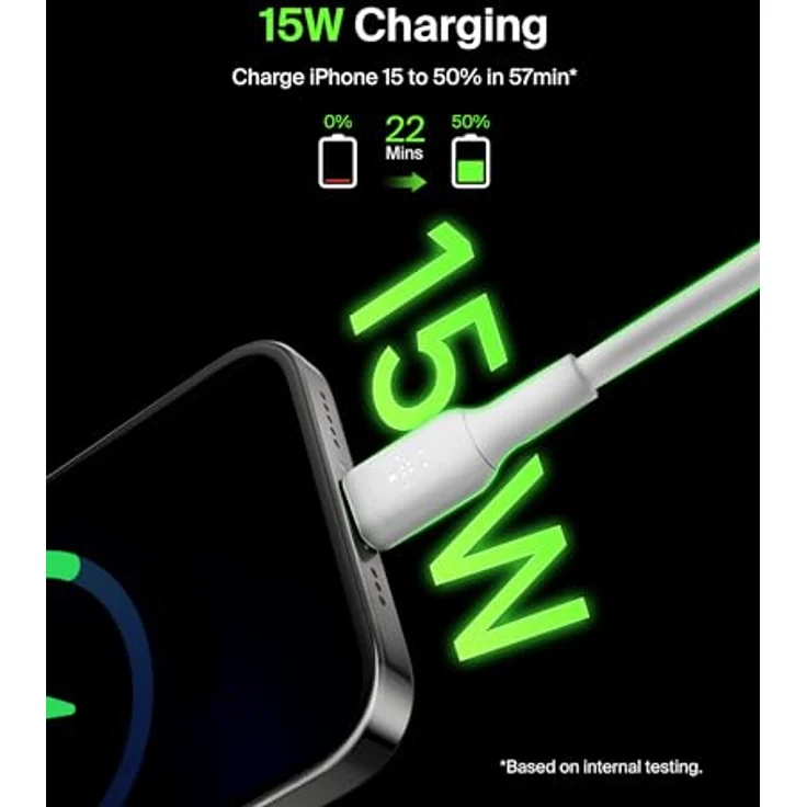 Belkin USB-C-Kabel (Boost Charge USB-C-auf-USB-A-Kabel, USB-Typ-C-Kabel für Geräte wie Galaxy Note 20, S23, S23 +, S23 Ultra, Pixel 7, iPad Pro, iPad Mini, und Nintendo Switch), 1 m, 2er-Pack – Weiß – Bild 2