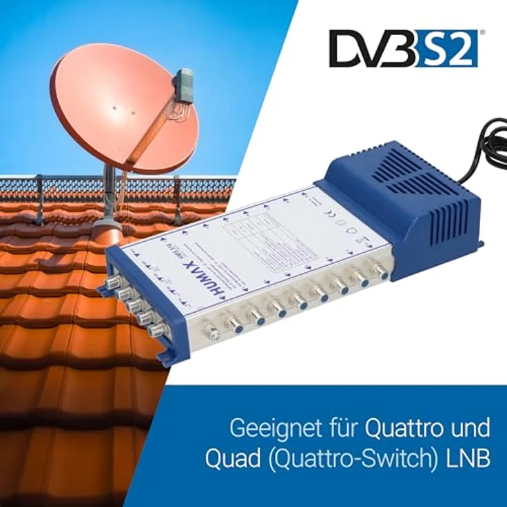 Humax HMS 516 5x16 Multischalter für 16 Teilnehmer (Quattro und Quad LNB, Netzteil mit Standby Funktion) – Bild 7