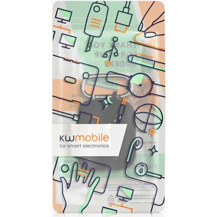 kwmobile Kopfhörer-Schutzhülle für Apple Airpods Pro 3, TPU Silikon Case mit Karabiner, stoßfest und kratzsicher, Design "Don't Touch My Headphones" – Bild 7