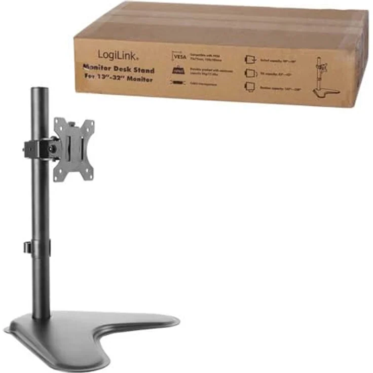 LogiLink BP0044 Monitor-Schreibtischständer 33-81,3 cm (13-32 Zoll) schwarz – Bild 3