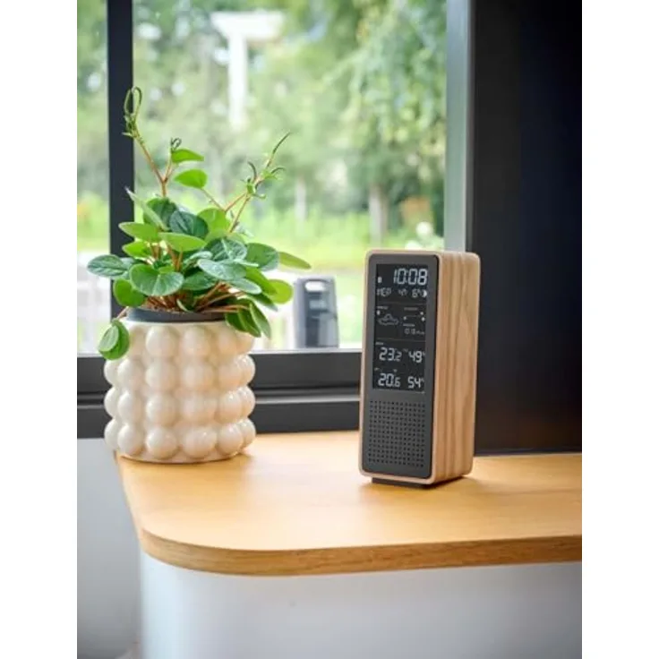 Thomson Bluetooth Lautsprecher und Wetterstation, kompakt, schwarz