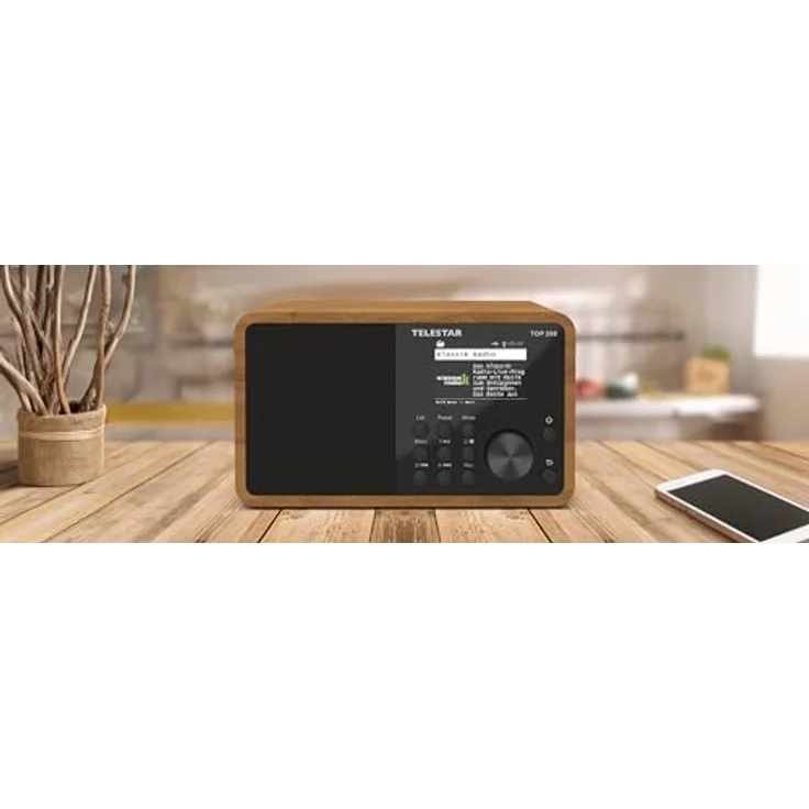Telestar TELESTAR TOP 200 - DAB+/Internetradio mit Bluetooth, USB-Aufnahme, Notfallwarnsystem, Holzdesign – Bild 5