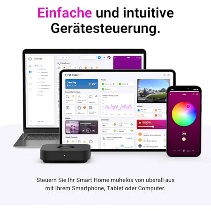 Homey Pro mini, Smart Home Hub für Hausautomatisierung mit Zigbee, Ethernet, Matter und Thread, kompatibel mit Apple Siri, Amazon Alexa und Google Home – Bild 3