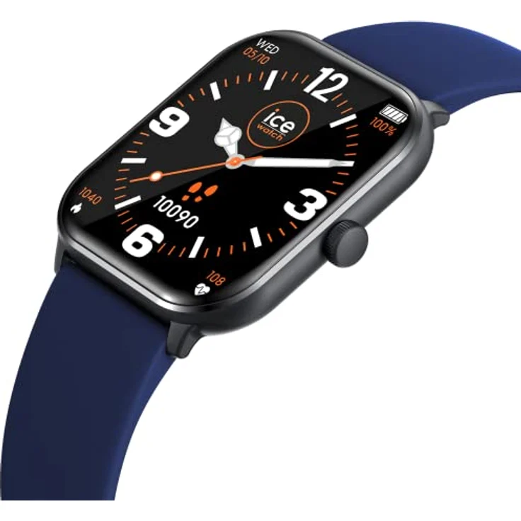 Ice-Watch - ICE smart Black navy - Schwarze Smartwatch für Herren/Unisex mit Silikonarmband - 021410 (1,85") – Bild 3