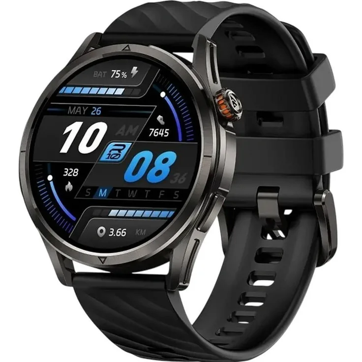 Kospet Magic R10, Smartwatch mit 1,43 Zoll AMOLED-Display, 180+ Sportmodi und Dualband-GPS, Schwarz